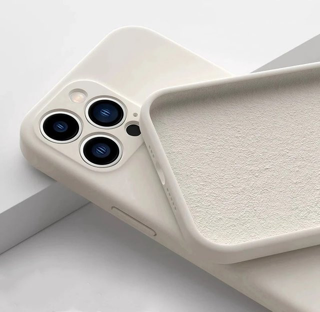 Stoßfeste Flanell Handyhülle mit Linsenschutz und SoftTPU-Rückseite für iPhone 11 bis 17 Pro in Rot oder Weiß - Bild 1