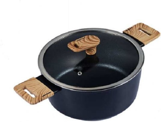 Schäfer Bratentopf mit Deckel aus Keramik, Schwarz, Durchmesser: 24 cm - Bild 1