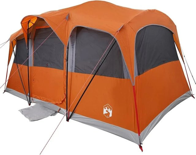 vidaXL Zelt mit Dach in Grau und Orange aus Polyester, H x B x T: 216 x 435 x 255 cm - Bild 1