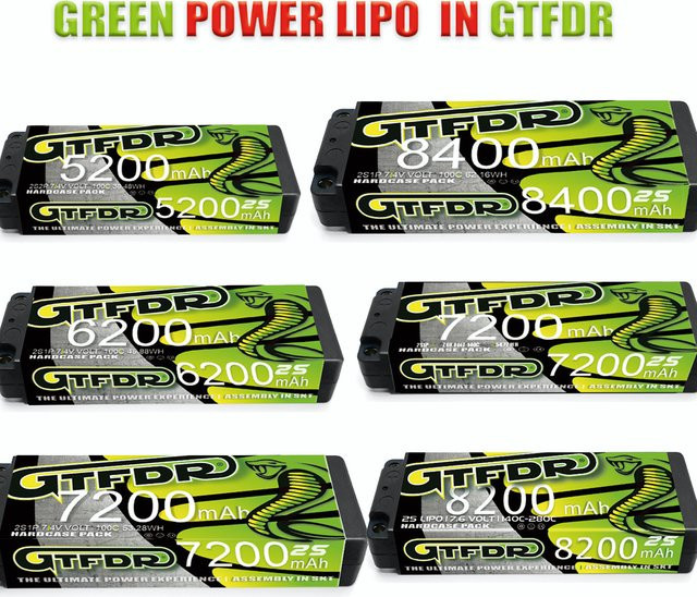 GTFDR RC Lipo Akku für 1/8 1/10 Buggy Truck - Bild 1