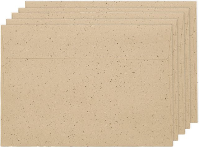 Rico Design Paper Poetry Renew Umschläge B6 in Cappuccino aus Recyclingmaterial - Bild 1