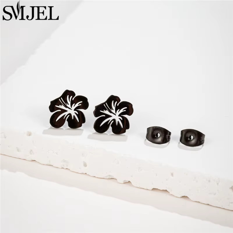 SMJEL Ohrstecker Edelstahl, Blumenmotiv, Damen - Bild 1