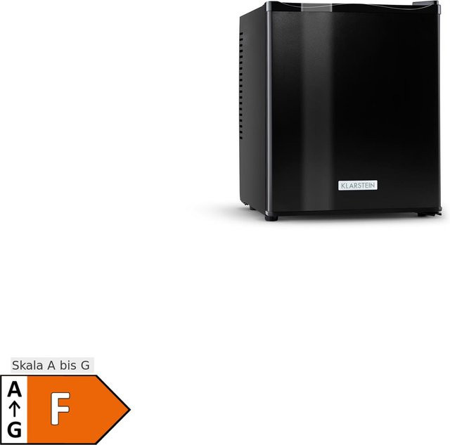 Klarstein Happy Hour Minibar Countertop in Schwarz mit LED-Innenbeleuchtung und Glastür - Bild 1