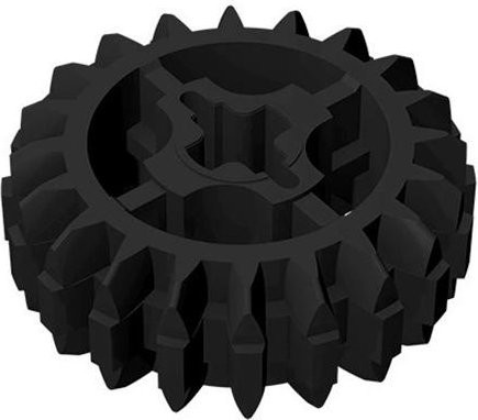 Yiran toy 10-teiliges Set Zahnrad 20 Zähne Doppelkegelrad schwarz - Bild 1