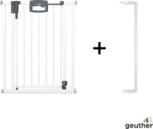 Geuther Tür- und Treppenschutzgitter Easylock Plus zum Klemmen aus Metall in Anthrazit oder Weiß, Breite: 76 cm - 84 cm - Bild 1