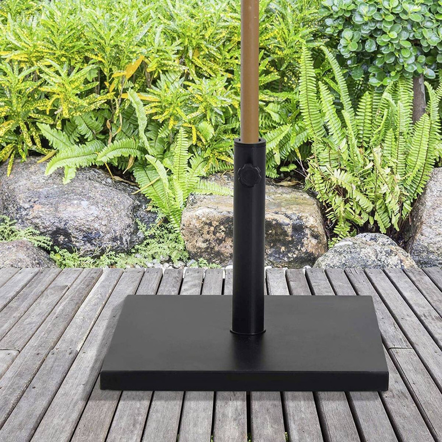 Outsunny Sonnenschirmständer aus Metall und Zement in Schwarz, B/T/H: 40 x 40 x 43 cm - Bild 3