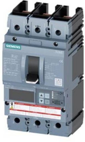 Siemens 3VA6110-6JP31-2AA0 Leistungsschalter in Grau mit einem Einstellbereich von 40 - 100A und einer maximalen Schaltspannung von 600 V/AC - Bild 1