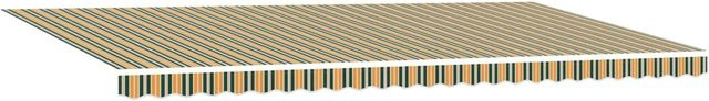 vidaXL Einziehbare Markise aus Polyester in Grün und Gelb, B: 600 cm, T: 300 cm - Bild 1