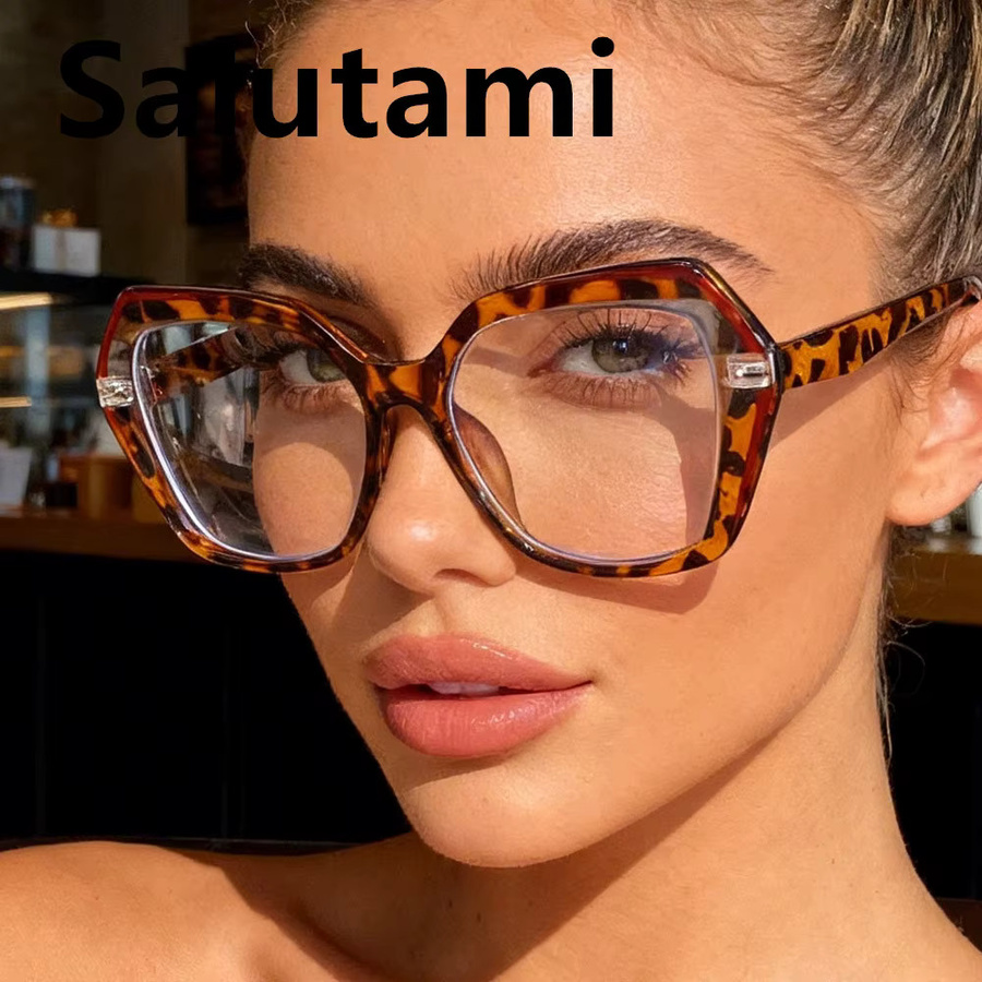 Salutami Korrektionsbrille Damen, Hexagonal, Vollrand, Schwarz, Kunststoff - Bild 2