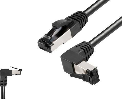 BKL Electronic RJ45 Patchkabel CAT 8.1 S/FTP Ethernet LAN Schwarz, Länge: 3 m - Bild 1