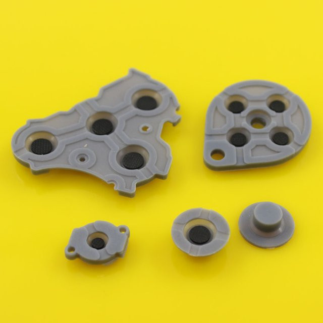 ChengHaoRan 10er Set Controller-Leitgummipads für NGC und GAMECUBE in Schwarz und Grau - Bild 1