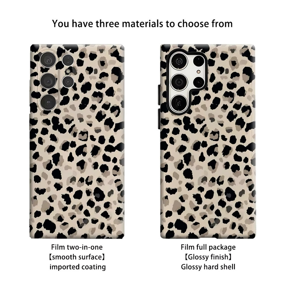 Stoßfeste Doppelschicht Handyhülle mit Leopardenmuster für Samsung Galaxy S25 Ultra, S24, S23 Ultra und S23 Plus in Multicolour - Bild 2