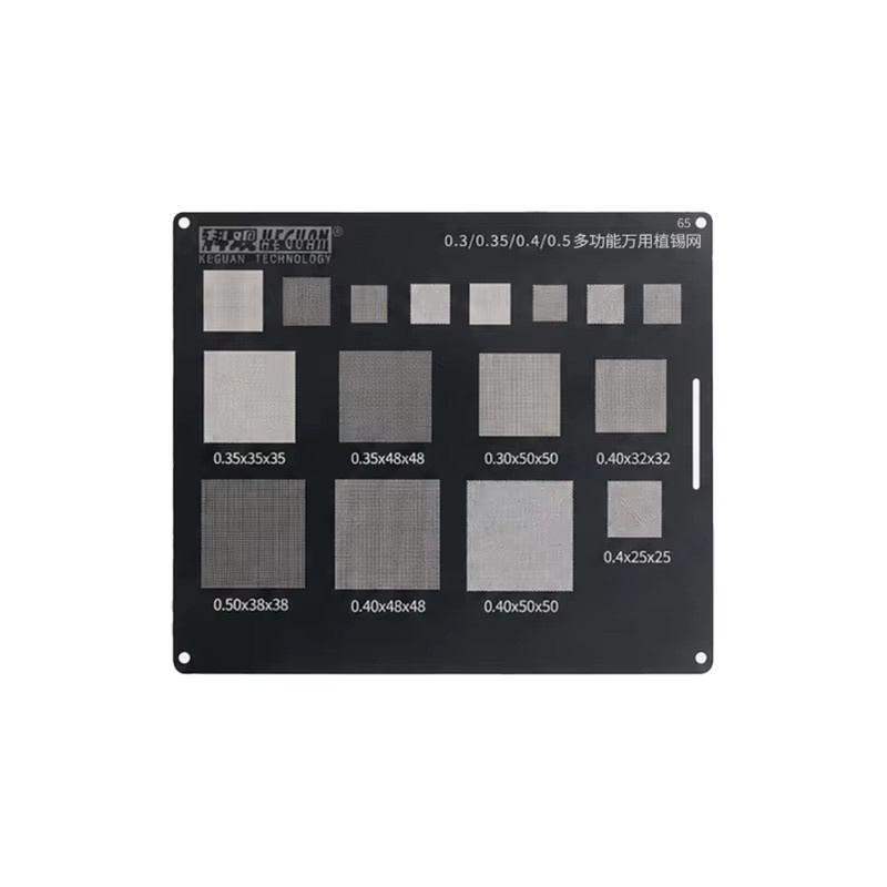 KEGUAN W10 All-in-One BGA-Schablone in Schwarz, feinmaschig und flexibel für präzises Chip-Reballing - Bild 4