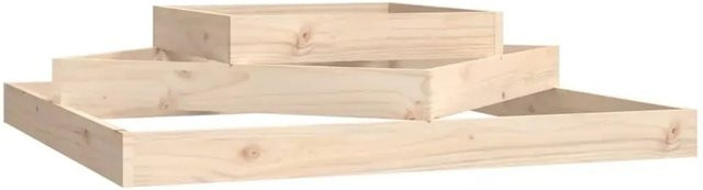 vidaXL Pflanzkübel aus Kiefernholz in rustikaler Optik, B/T/H: 112 x 112 x 27 cm - Bild 1