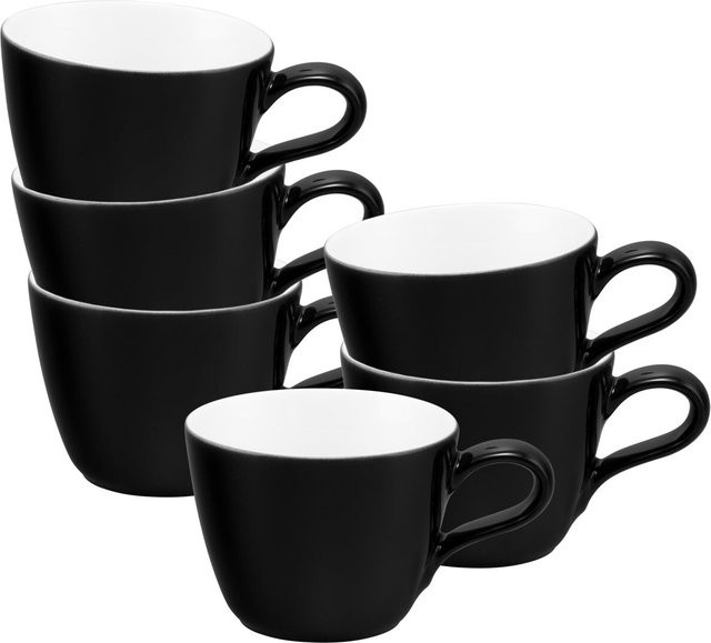 Seltmann Weiden Espressotassen Life Fashion Schwarz, 6er Set, 90 ml - Bild 1