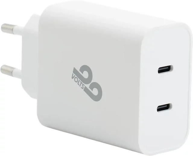 99VOLTS Power Adapter 40W mit zwei USB-C Anschlüssen in Weiß - Bild 1