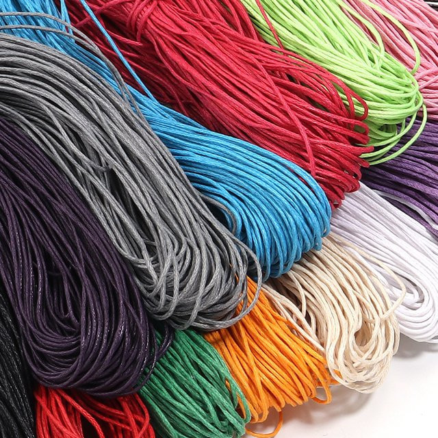 Louleur Perlen Schnur, gewachste Baumwolle, bunt, 1 mm, 70 m - Bild 1