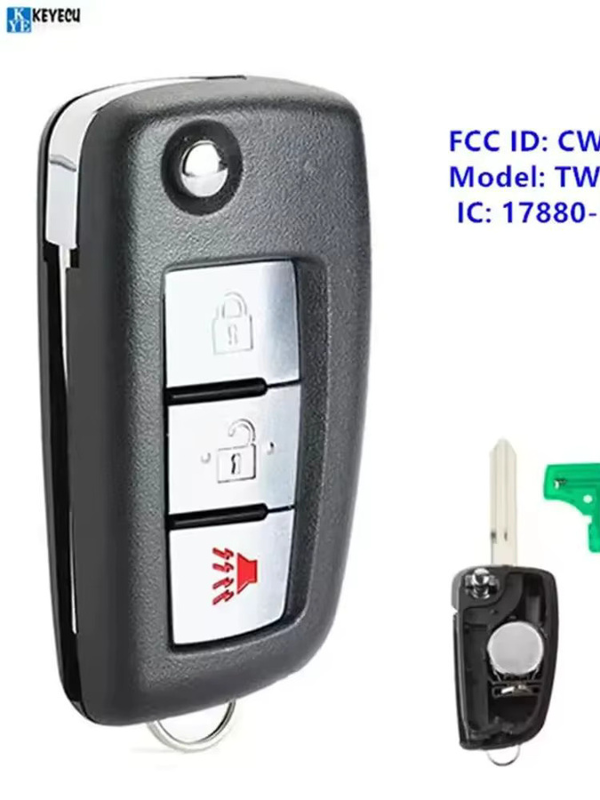 Keyecu Remote Flip Auto Schlüsselanhänger 434 MHz für Nissan Rogue 2015-2018 mit PCF7961M Chip CWTWB1G767 TWB1G767 28268-4CB1A in Schwarz - Bild 4