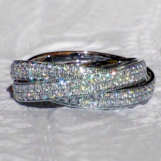 Huitan Ring, Zirkonia, Silber, Kupfer, Damen - Bild 1
