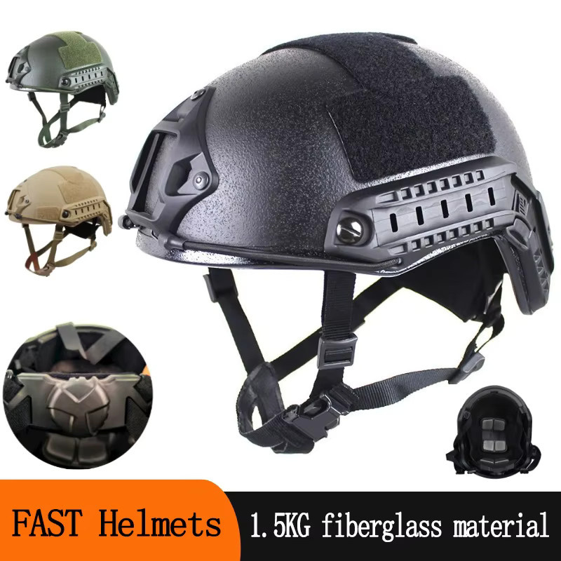 Mich2000 Riot Helm aus Glasfaser in Schwarz mit Visier für Polizei und Schutzausrüstung - Bild 3