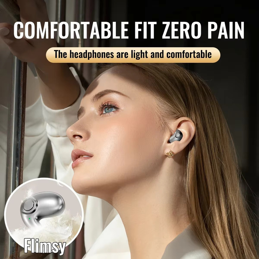 VIKEFON TWS Bluetooth 5.3 Kabellose Kopfhörer mit Geräuschunterdrückung und IPX5 Wasserdichtigkeit für Sport und Schlaf in Schwarz oder Weiß - Bild 4