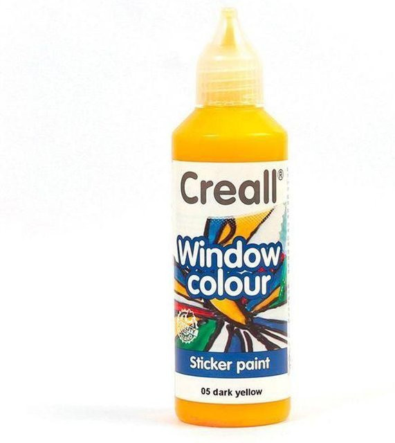 Creall Glass repositionierbare Glasfarbe in Dunkelgelb, 80 ml - Bild 1