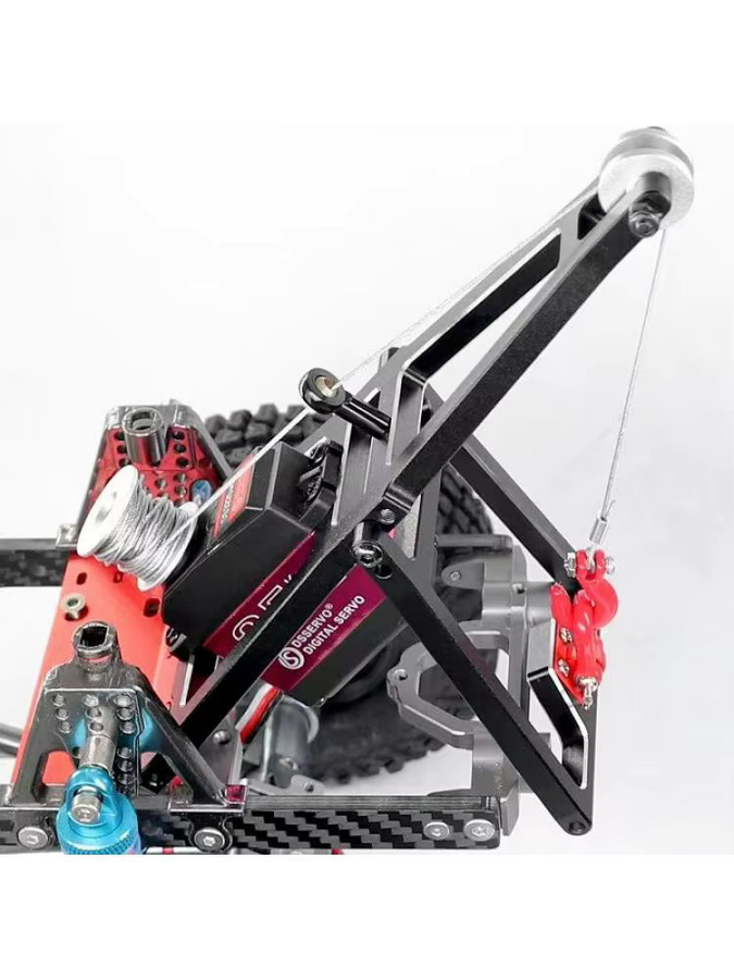 AJRC Winde Lkw Anhänger Kran Arm Kit, 1/10 Maßstab, Metall, Schwarz - Bild 3