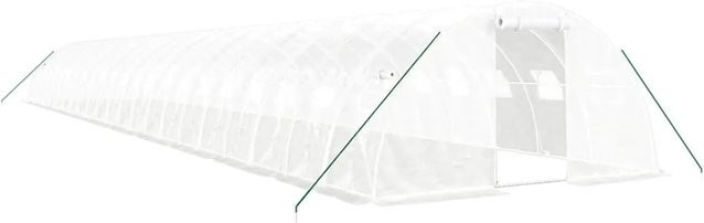Furnicato Gewächshaus mit Stahlrahmen in Weiß, Fläche: 88 m², B/T/H: 22 x 4 x 2 m - Bild 1