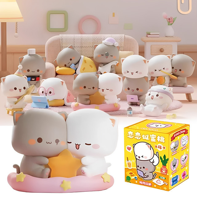 Mitao Cat 4 Blind Box Love Like a Peach, Überraschungsbox, Katzenfigur - Bild 1
