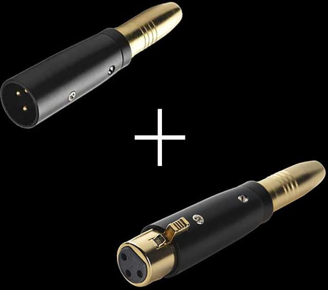 BSN Audio-Adapter XLR 3-polig weiblich auf 6,35 mm Mono-Klinkenstecker Konverterkabel - Bild 1