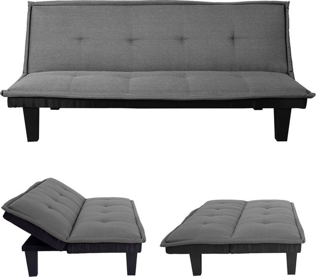 MCW 3er-Sofa C87 Schlafsofa in Dunkelgrau mit Schlaffunktion, Breite: 170 cm, Tiefe: 100 cm - Bild 1