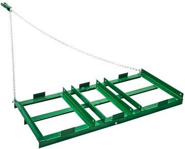 VEVOR Wiesenschleppe in Grün aus Stahl mit verstellbaren Stangen und Kette zur Rasennivellierung für Traktoren, UTVs und Geländefahrzeuge, B/T/H: 122 x 50 x 10 cm - Bild 1