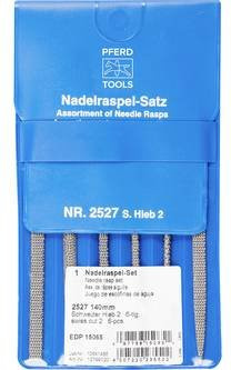 PFERD Nadelraspel-Set 6-teilig in blauer Kunststofftasche, Schweizer Hieb 2, Länge 140 mm, für Holz und Kunststoff - Bild 1