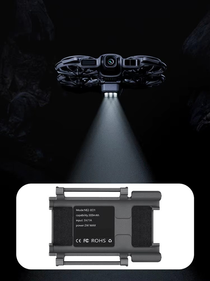 DJI Neo 2 Zubehör 2-in-1 LED Nachtlicht und Fahrwerk in Schwarz - Bild 4