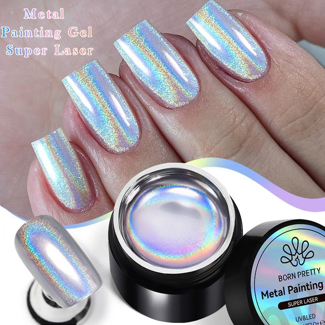 BORN PRETTY Nagellack, Silber, Metallic, 5 ml - Bild 1