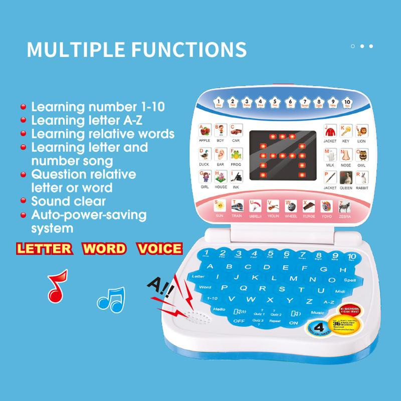 Yiran toy Lernmaschine Laptop Computer Spielzeug rosa 3-6 Jahre - Bild 2