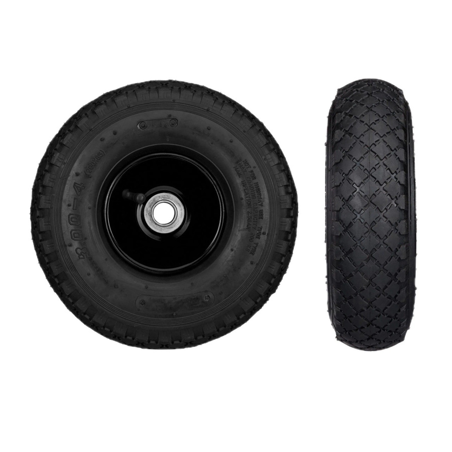 Relaxdays Sackkarrenrad Set aus Gummi und Stahl in Schwarz, 2er Set, Durchmesser: 26 cm, Breite: 8,5 cm - Bild 2