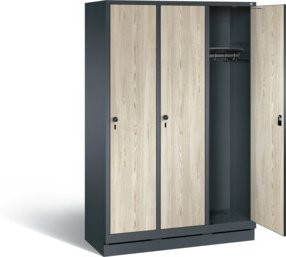C+P Garderobenschrank Evolo mit Front in Sen-Esche und Korpus in Anthrazitgrau, H x B x T: 180 x 120 x 50 cm - Bild 1