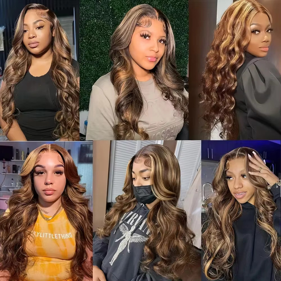 Sooolavely Remy Echthaar Lace Front Perücke Body Wave, Damen - Bild 6