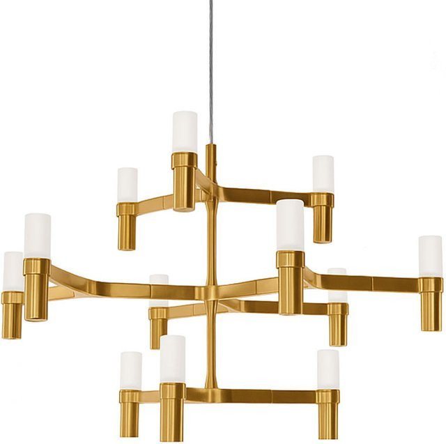 Nemo Lighting Crown Minor Kronleuchter in Gold/Messing mit Glas-Elementen und G9 Fassung - Bild 1