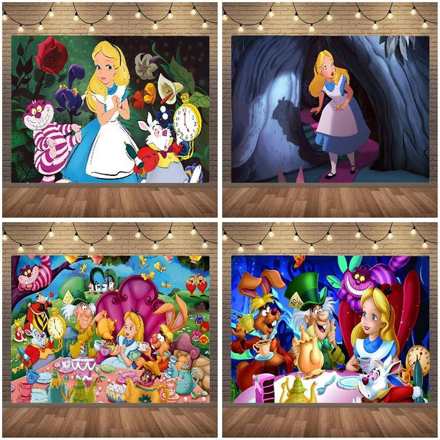 Beast Kingdom Alice im Wunderland Hintergrunddekoration Illustration Mehrfarbig - Bild 1