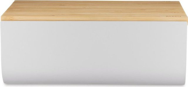 Alessi BG03 WG Mattina Brotkasten aus Stahl und Bambusholz in Warm Grey - Bild 1
