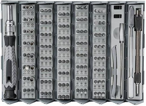 Kunzer Werkzeugset Bit Set in silberner Aufbewahrungsbox 7MWS126