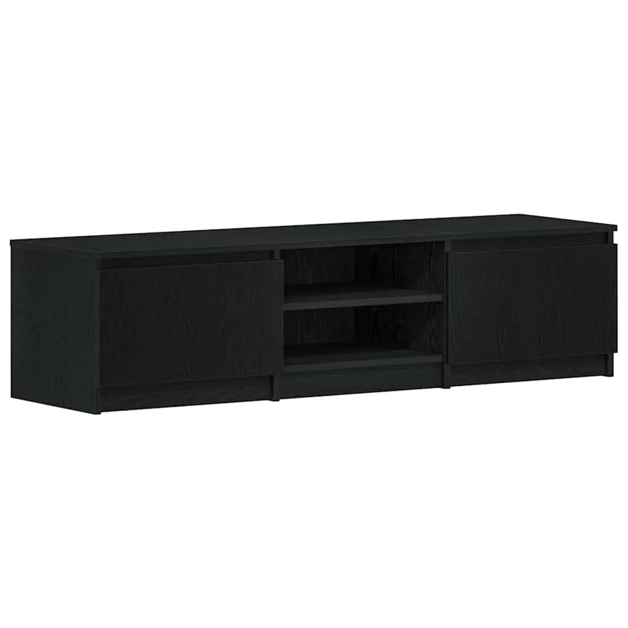 vidaXL TV-Schrank in Schwarz und Eichen-Optik aus Holzwerkstoff, B/T/H: 140 x 40 x 36 cm - Bild 2