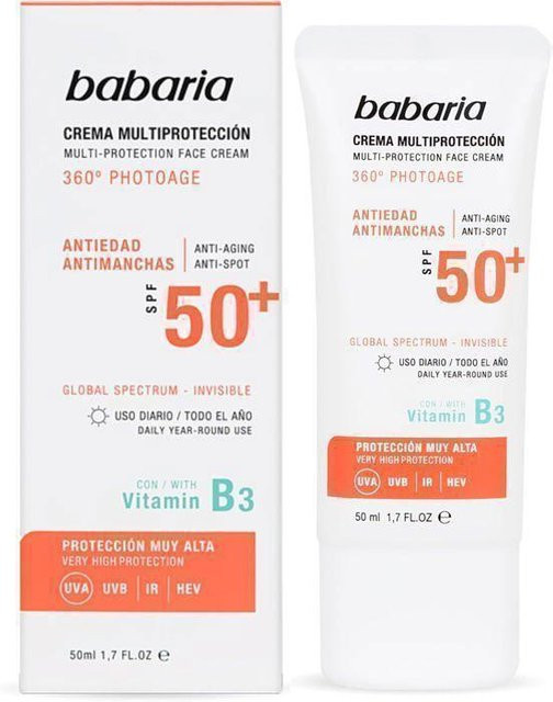Babaria Solar Multiprotection Anti-Flecken Creme, LSF 50, 50 ml - Bild 1