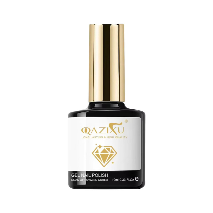 QAZIXU Glitter Gel Nagellack Set, 10 ml, Goldene Silber, Glänzend - Bild 5