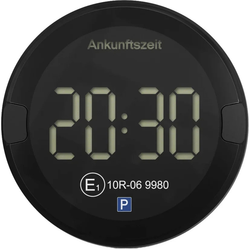 Elektronische Parkscheibe OOONO P-DISC NO2 in Schwarz mit dunklem Display - Bild 1