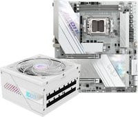 GIGABYTE X870 A TACHYON ICE PC-Aufrüstkit in Weiß mit Wi-Fi, Bluetooth und Ethernet/LAN sowie GP-AE1000PM PG5 ICE - Bild 1