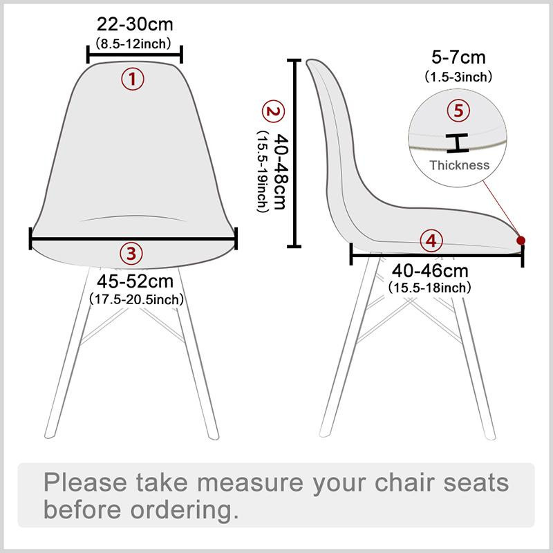 Lellen Waschbare Stretch Stuhlbezüge für Esszimmerstühle im Pastoral Europe Design aus Polyester und Elasthan - Bild 1