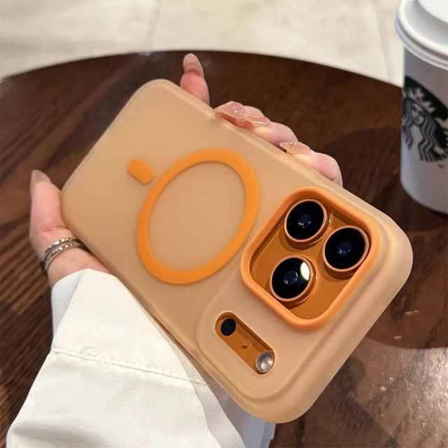 Matte magnetische iPhone Schutzhülle mit MagSafe Kompatibilität in Bonbonfarben und transparentem Design für Apple iPhone 11 bis 17 Pro Max - Bild 1